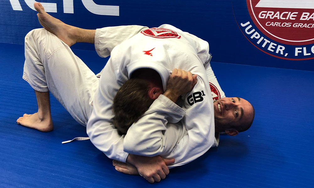 Men practicing Gracie Barra